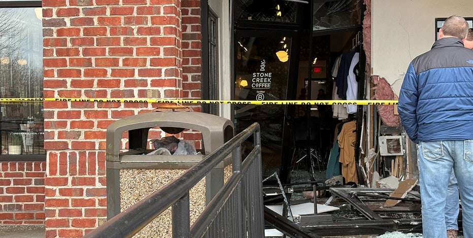 Vehicle crashes into Stone Creek Coffee shop in Delafield, no injuries