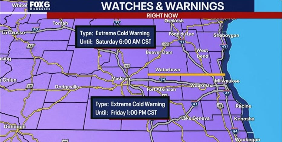Wisconsin extreme cold warning Friday, advisory to follow