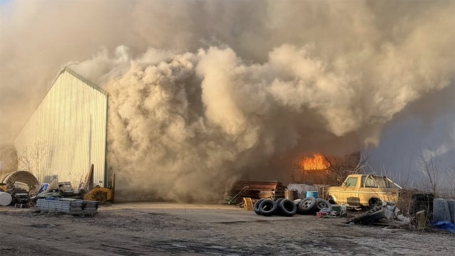 Walworth County barn fire, 14 sheep killed
