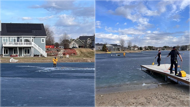 Waukesha County water rescue; 4 people fall through ice in Dousman