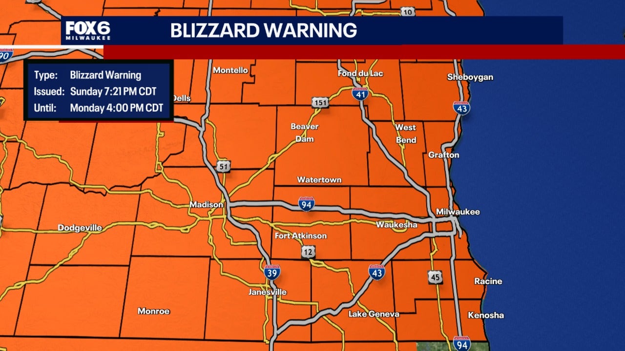 Southeast Wisconsin blizzard warning until Monday; what to know