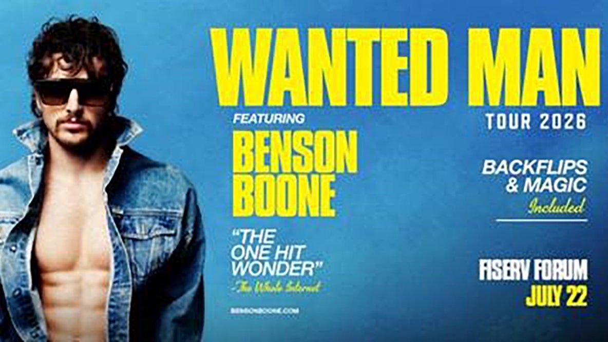 Benson Boone coming to Milwaukee's Fiserv Forum on July 22
