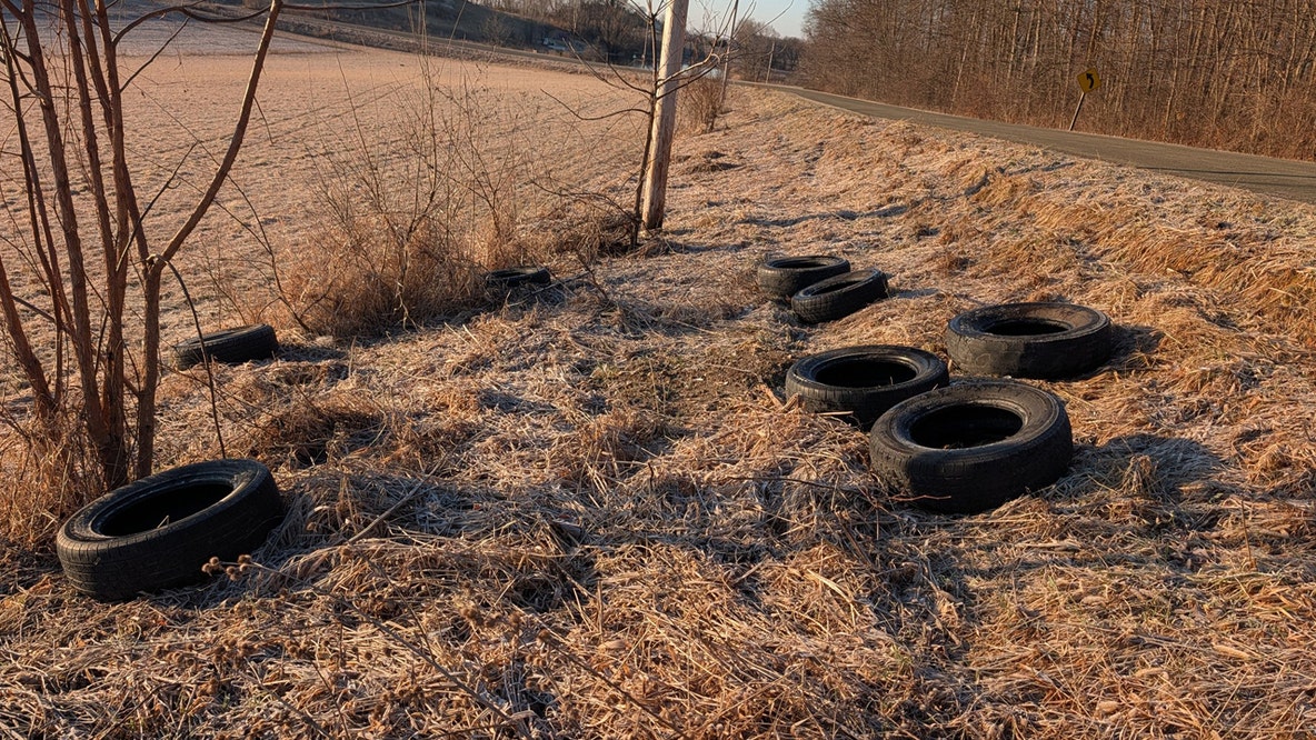 Dodge County illegal dumping; approximately 40 tires on Neda Road