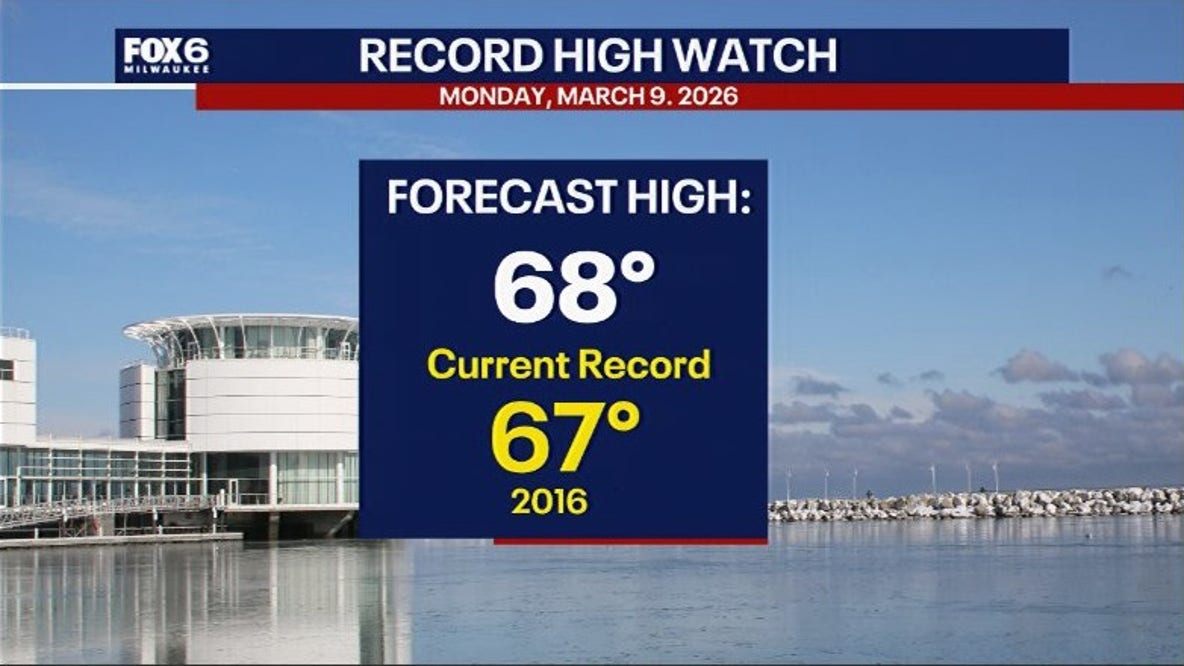 Warm air Monday could rewrite the Milwaukee, Madison record books