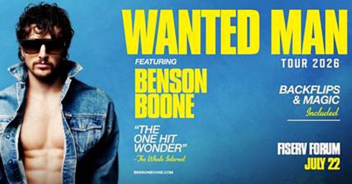 Benson Boone coming to Milwaukee's Fiserv Forum on July 22