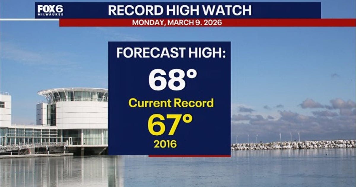 Warm air Monday could rewrite the Milwaukee, Madison record books