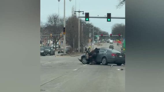 Milwaukee stolen car chaos; confrontation ends in crashes