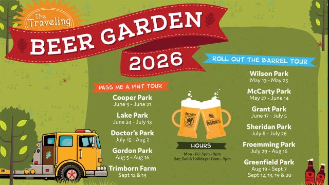 2026 Milwaukee County Traveling Beer Garden schedule released