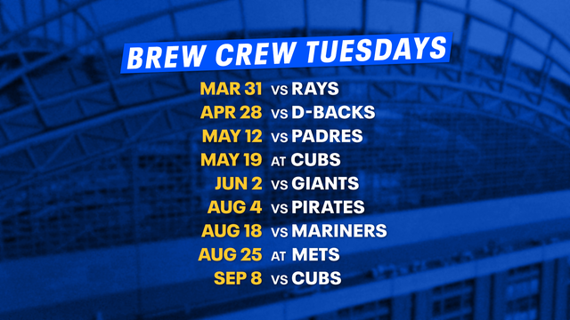 Brew Crew Tuesdays on FOX6; free Brewers games for viewers at home