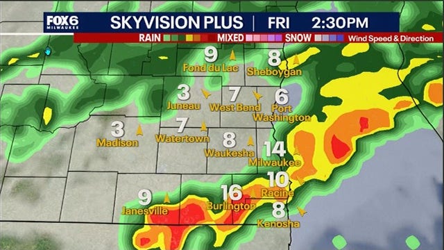 Strong low could bring heavy rain and severe storms to Wisconsin Friday