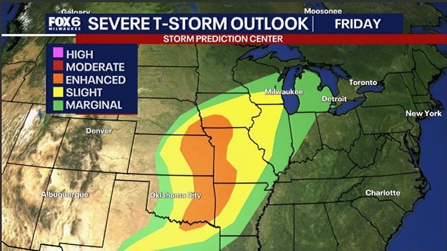Wisconsin braces for severe storms Friday, early Saturday