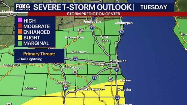 Severe storms possible Tuesday night, winter weather advisory
