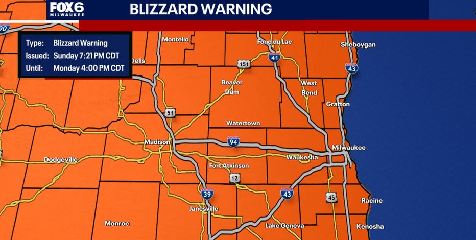 Southeast Wisconsin blizzard warning until Monday; what to know