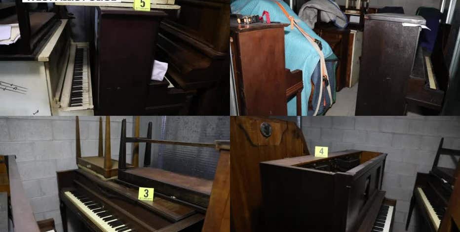 Dozens of pianos discovered at storage facility; police investigating