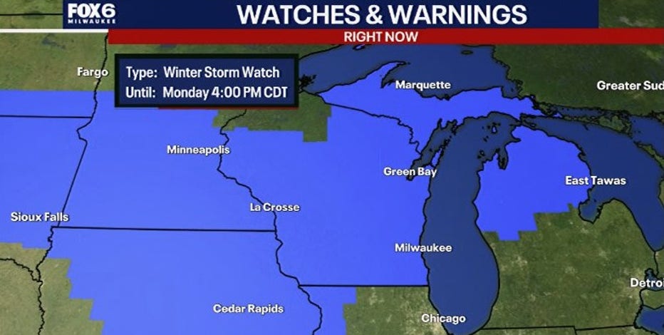 Southeast Wisconsin winter storm watch; snow, ice, dangerous wind gusts