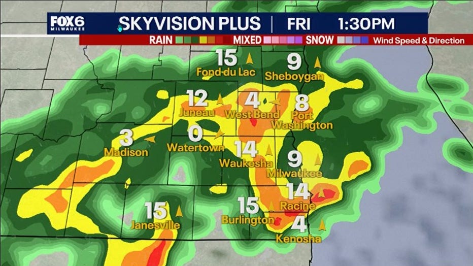 Rain and storms Friday 