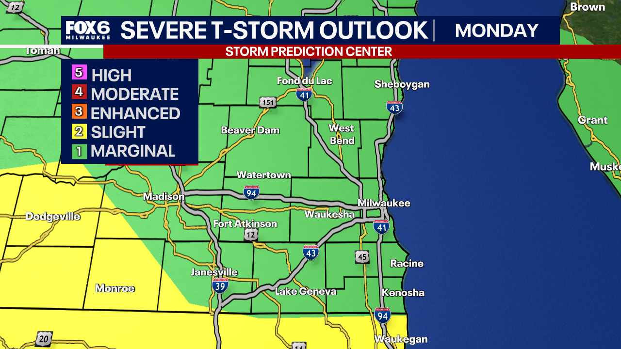 Southeast Wisconsin weather: Severe storms, heavy rain possible Monday