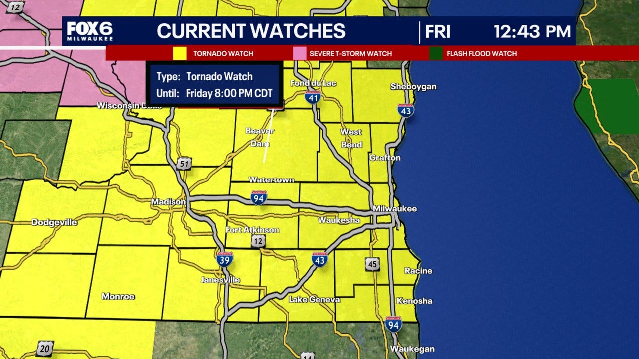 LIVE UPDATES: SE Wisconsin tornado watch in effect Friday
