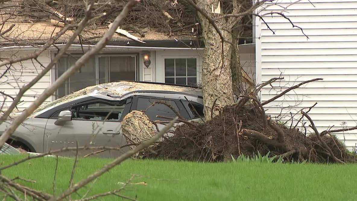Racine County storm damage leaves cleanup underway in Waterford