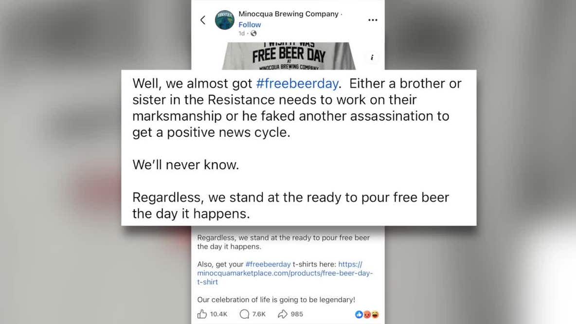 Minocqua brewery post draws backlash after White House dinner shooting