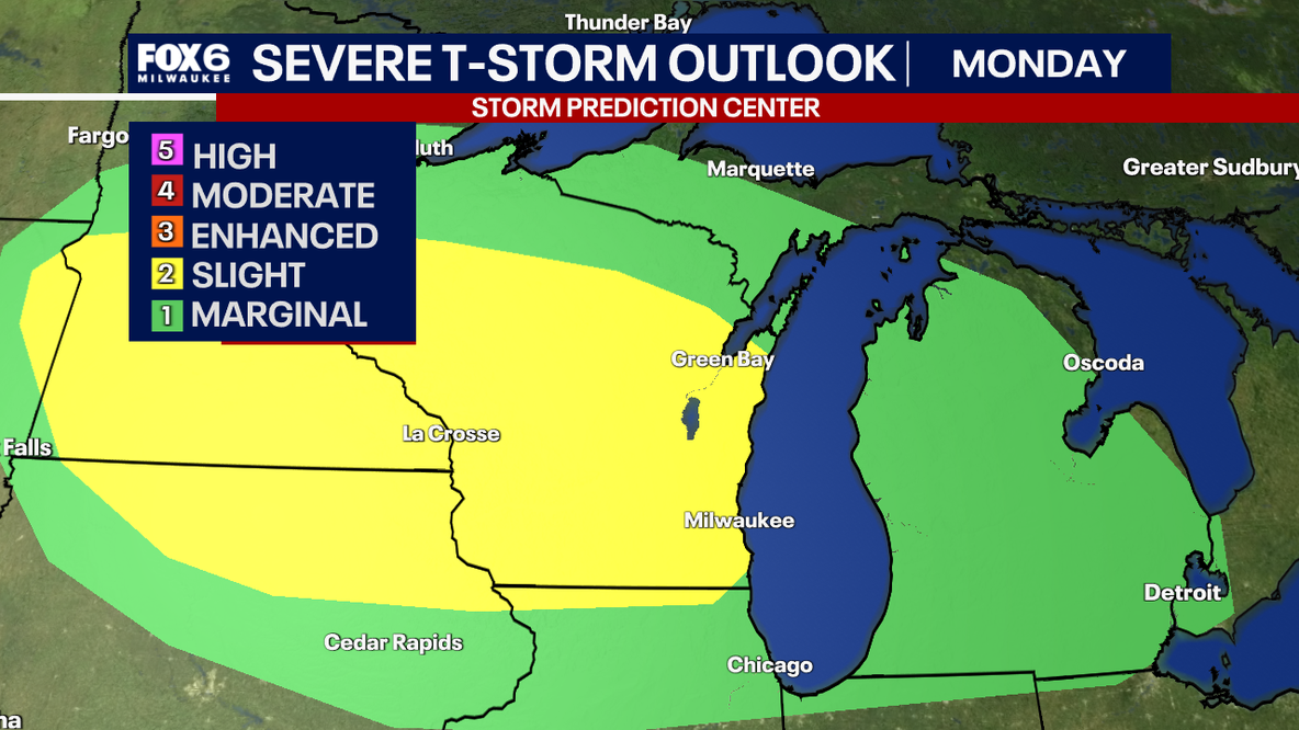 Wisconsin severe weather risk: Rounds of heavy rain, strong storms this week