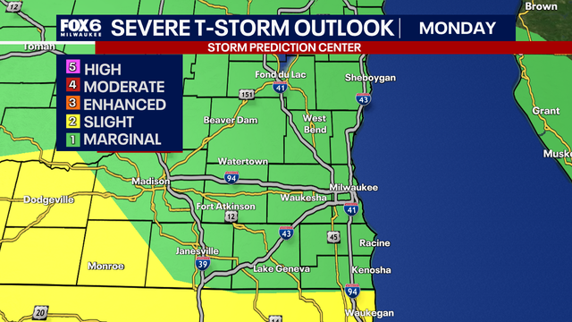 Southeast Wisconsin weather: Severe storms, heavy rain possible Monday