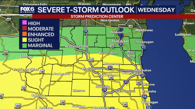 Wisconsin severe weather: Potentially dangerous storms Wednesday night