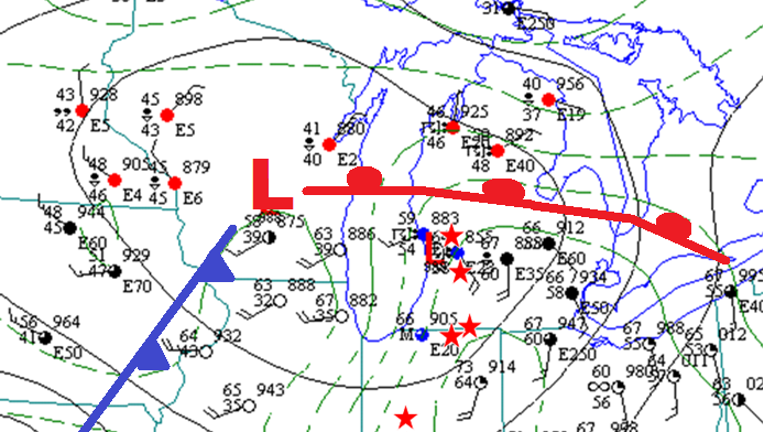 Palm Sunday 1965 surface map