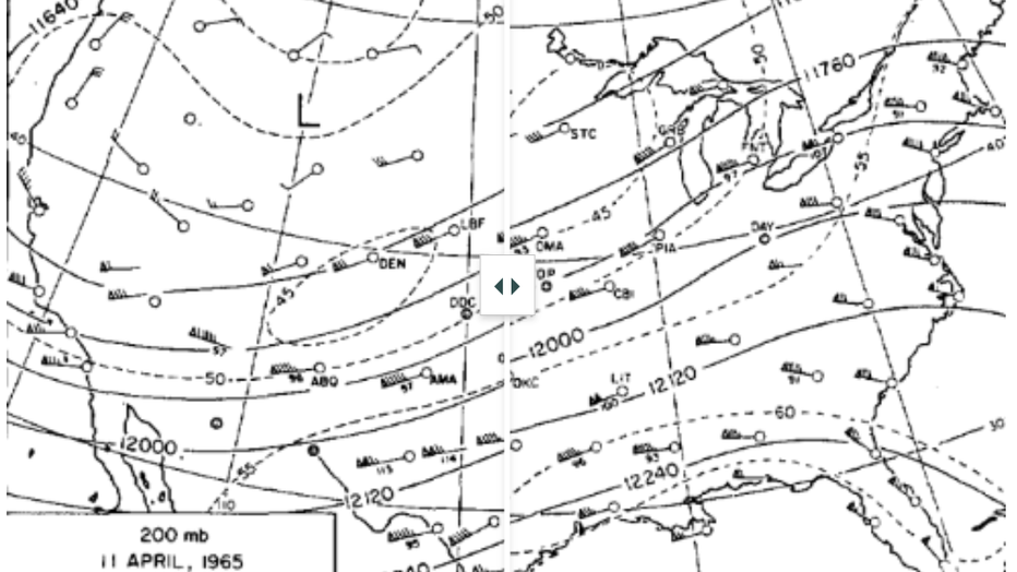 1965 Palm Sunday Weather Charts