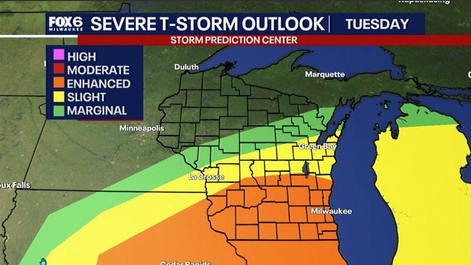 Severe risk for Tuesday