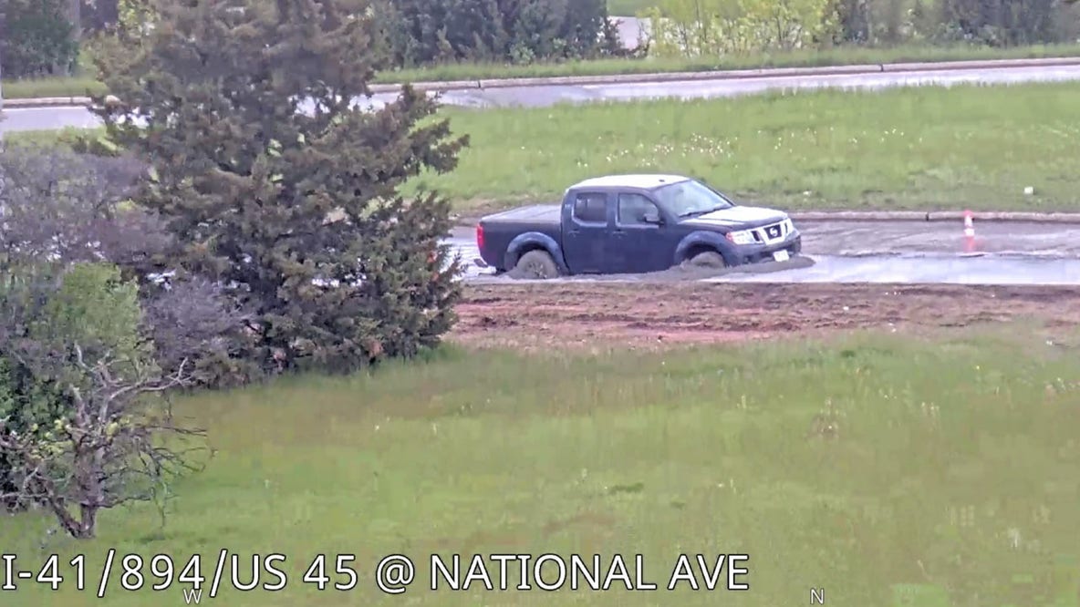 Wisconsin driver removes ‘road closed’ barrier; stuck in fresh concrete