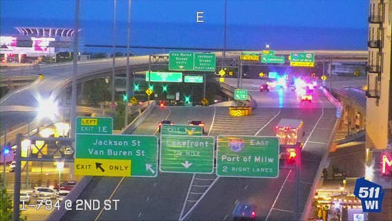 Fatal Milwaukee motorcycle crash shuts down eastbound I-794 lanes