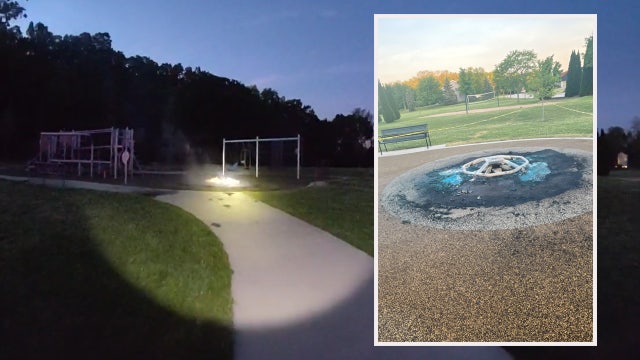 New Berlin playground arson, merry-go-round destroyed; man arrested
