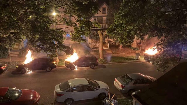 Overnight arson in Milwaukee; 3 vehicles set on fire, suspect sought