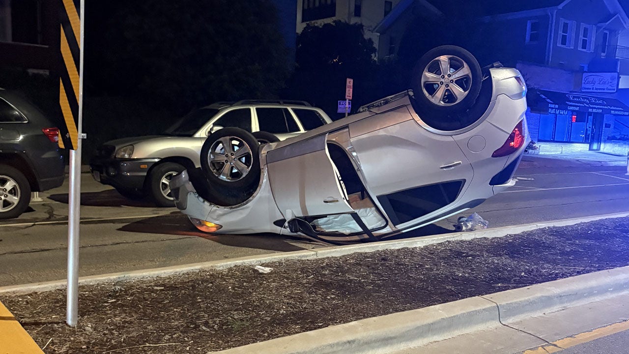Milwaukee rollover crash near Brady and Holton