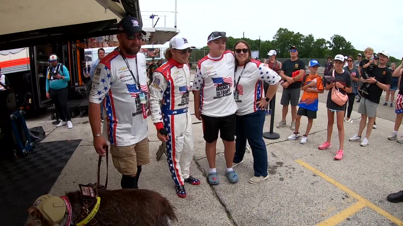 IndyCar driver Santino Ferrucci helps veterans rebuild lives