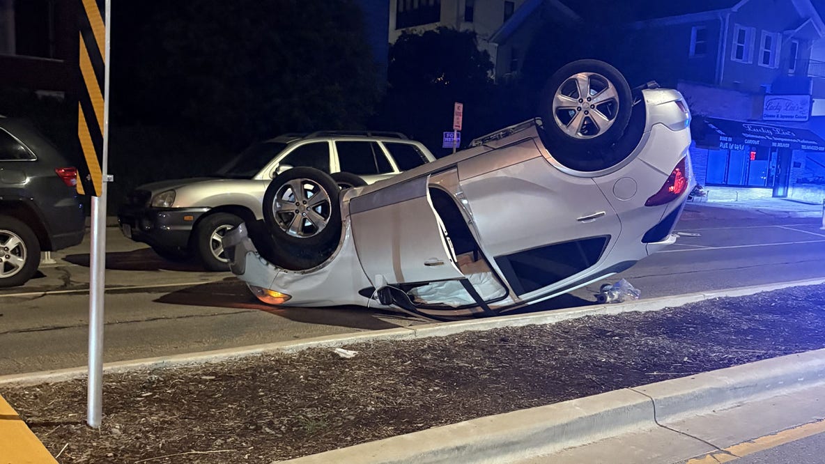 Milwaukee rollover crash near Brady and Holton