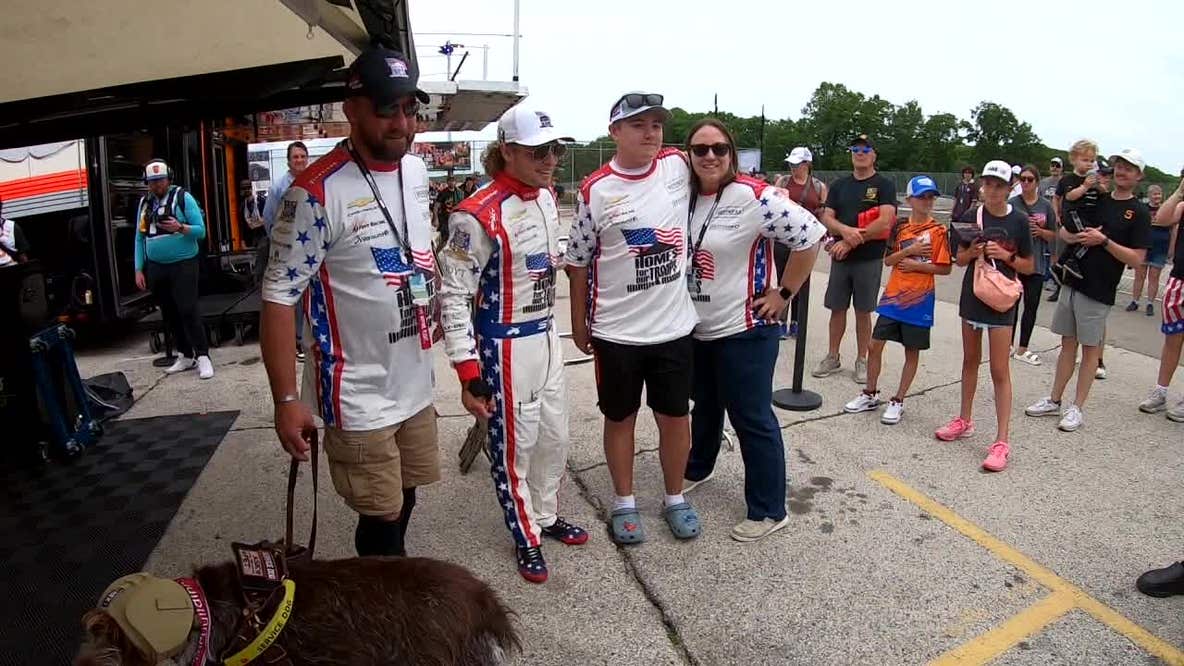IndyCar driver Santino Ferrucci helps veterans rebuild lives