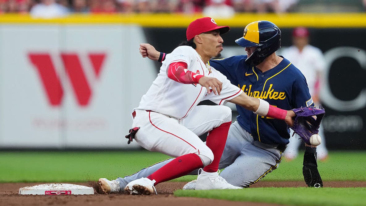 Sproat, Bauers, Vaughn power Brewers to 2-0 win over Reds