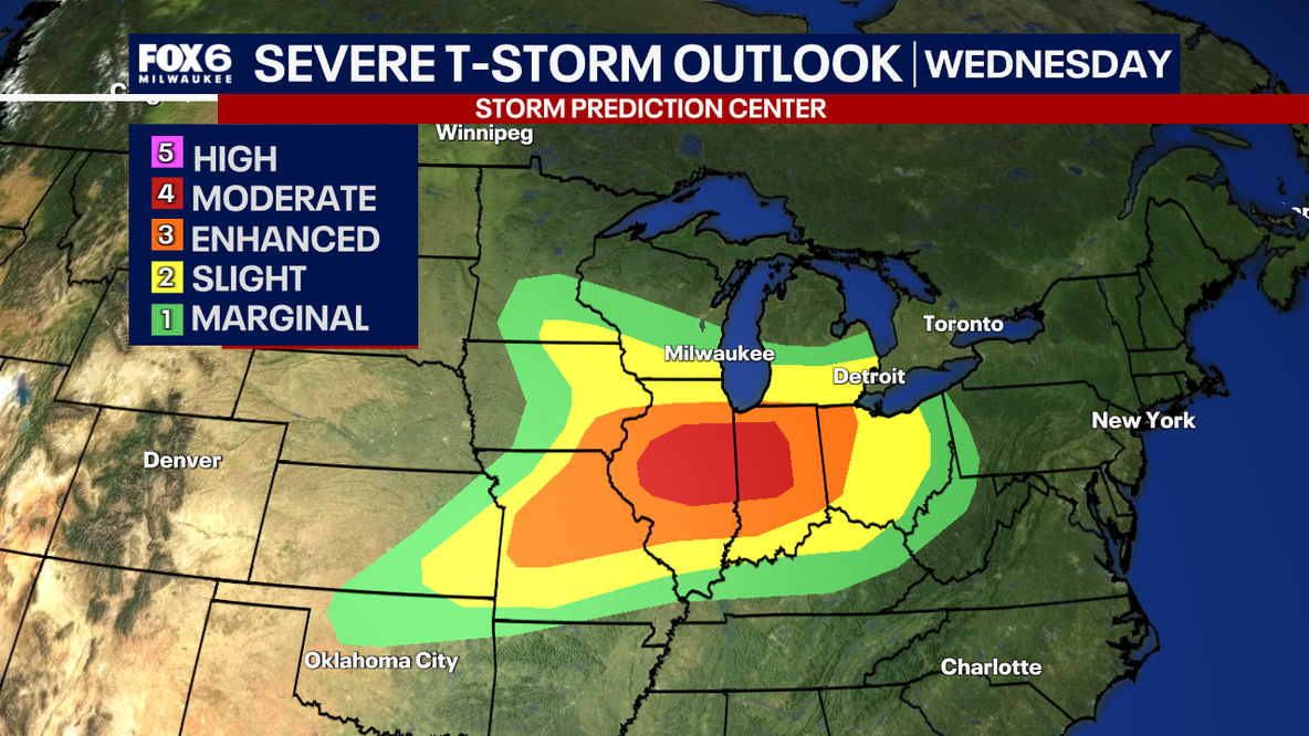 Southeast Wisconsin: Severe storms possible on Wednesday