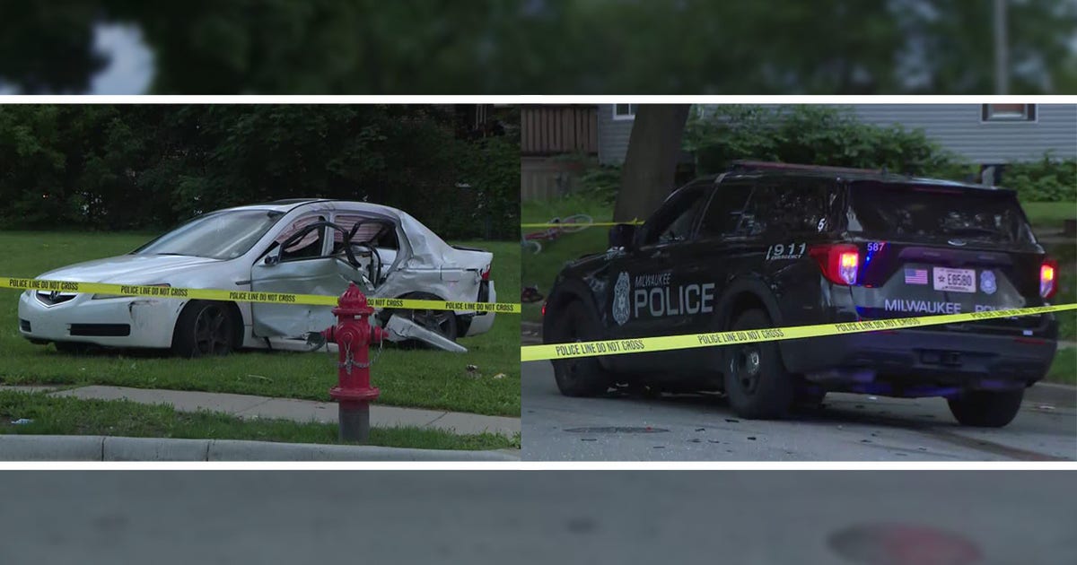 Milwaukee crash: Police squad, car damaged near Richards and Burleigh