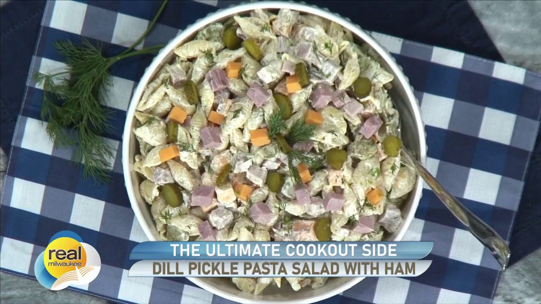 RECIPE: Dill Pickle Pasta Salad with Ham