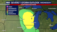Strong to severe storms possible Wednesday; here's what to expect