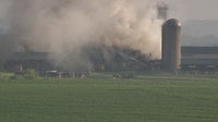 Washington County barn fire; no cattle injured, building a total loss