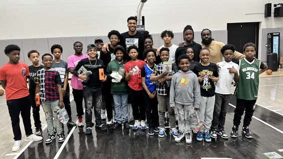 Giannis Antetokounmpo involved with Milwaukee kids, church