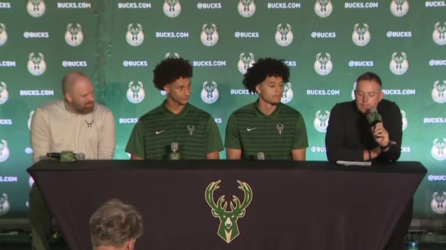 Bucks draft: Brayden Burries, Nate Ament introduced after Giannis trade