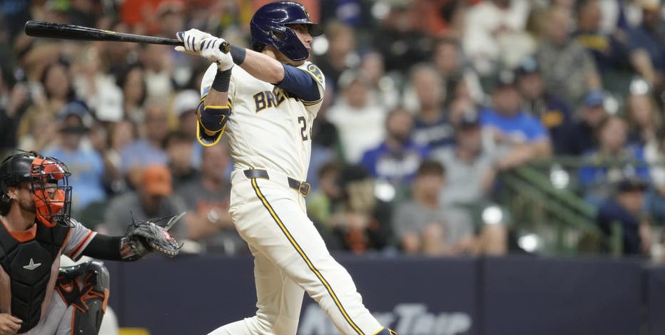 Brewers beat Giants, Turang helps power season-best offensive night