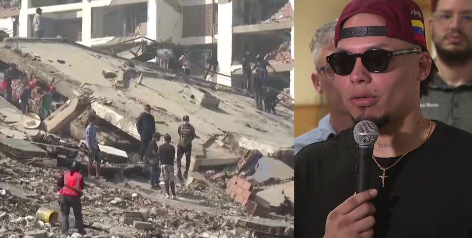 Venezuela earthquake relief; Milwaukee Brewers players, coach engaged