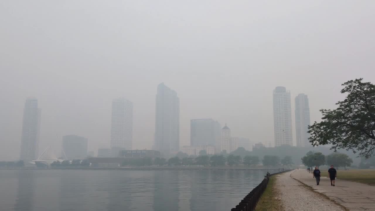 Wildfire smoke in Milwaukee, people deal with the terrible air quality