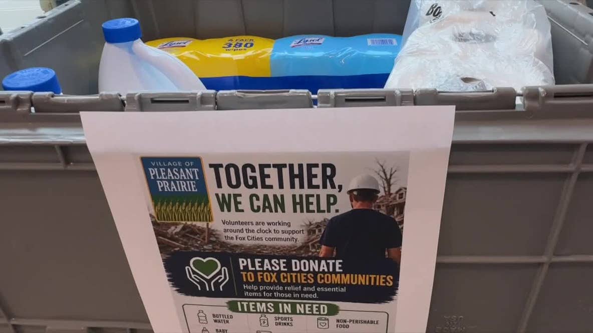 Menasha tornado relief: Pleasant Prairie donation drive, scam warning
